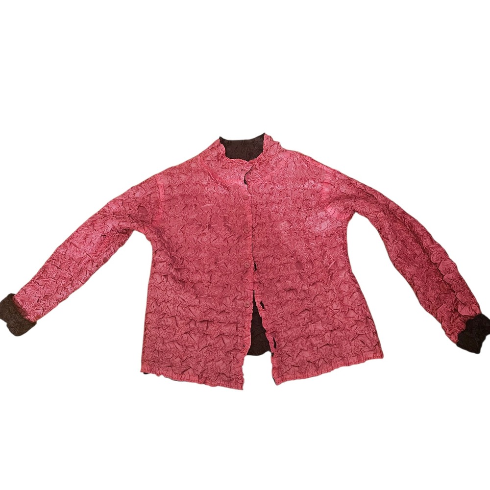 Reversible Quilted Button Front Jacket Black & Ma… - image 4